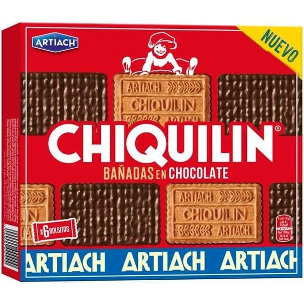 Galleta Chiquilin con baño de chocolate ARTIACH, caja 200 g - 1 ud - Imagen del producto en Findit