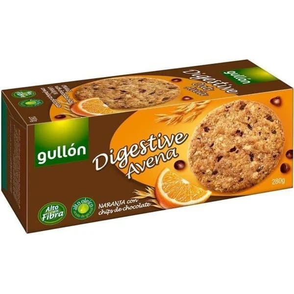 Galleta Digestive de avena con chocolate GULLÓN, caja 280 g - 1 ud - Imagen del producto en Findit