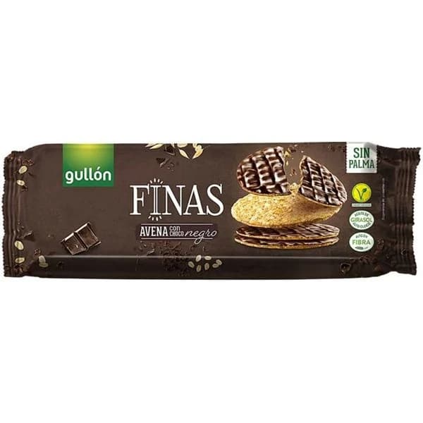 Galleta Digestive Finas avena-choco negro GULLÓN, paquete 150 g - 1 ud - Imagen del producto en Findit