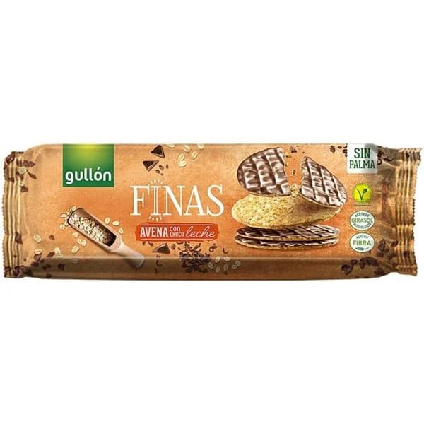 Galleta Digestive Finas de avena chocolate GULLÓN, paquete 150 g - 1 ud - Imagen del producto en Findit