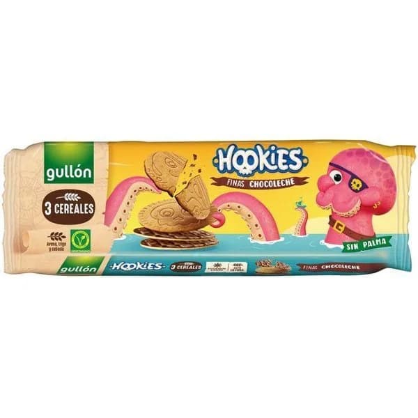 Galleta finas de chocolate con leche GULLÓN HOOKIES, caja 160 g - 1 ud - Imagen del producto en Findit