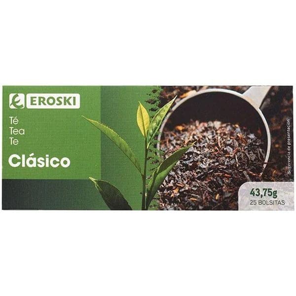 Té EROSKI, caja 25 sobres - 25 ud - Imagen del producto en Findit