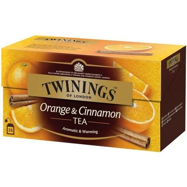 Té negro con naranja-canela TWININGS, caja 25 sobres - 1 ud - Imagen del producto en Findit