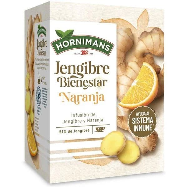 Infusión de jengibre y naranja HORNIMANS, caja 15 sobres - 1 ud - Imagen del producto en Findit