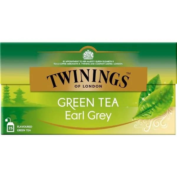 Té earl grey green TWININGS, caja 25 sobres - 1 ud - Imagen del producto en Findit