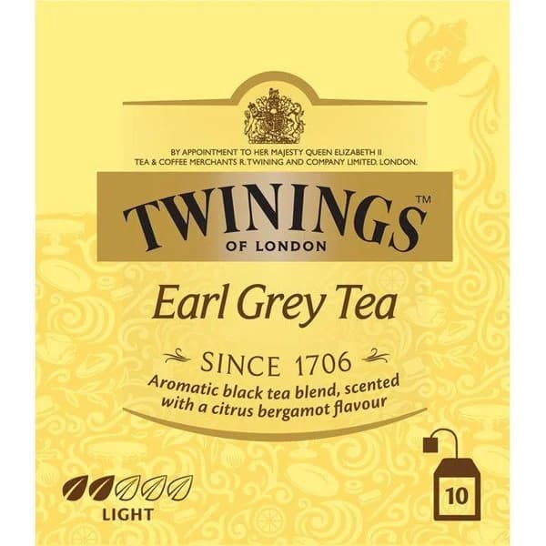 Té Earl Grey TWININGS, caja 10 sobres - 1 ud - Imagen del producto en Findit