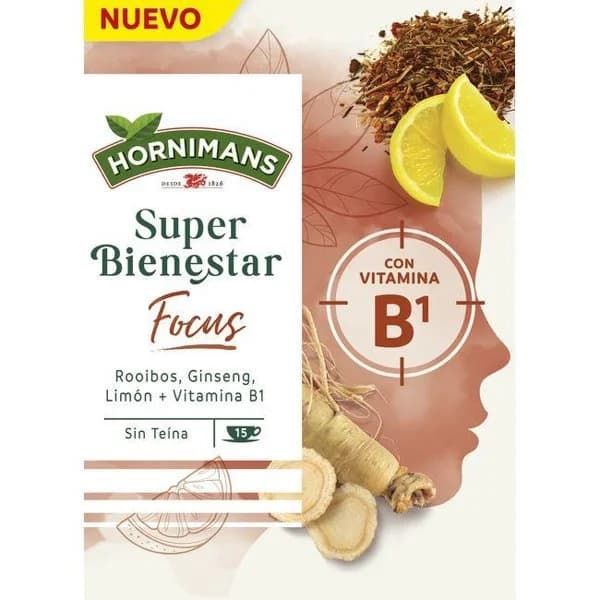 Infusión bienestar focus HORNIMANS, caja 15 uds - 15 ud - Imagen del producto en Findit