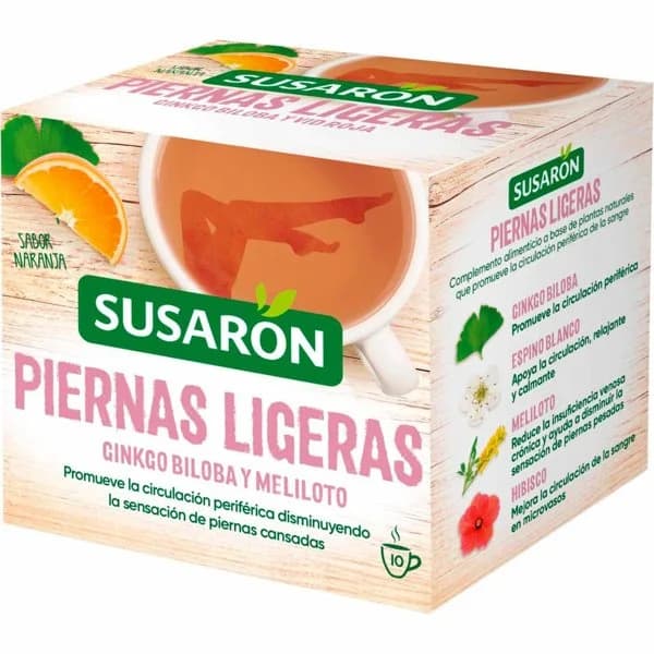 Infusión piernas ligeras SUSARON, caja 10 sobres - 10 ud - Imagen del producto en Findit