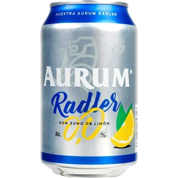 Cerveza 0,0% AURUM Radler, lata 33 cl - 1 ud - Imagen del producto en Findit