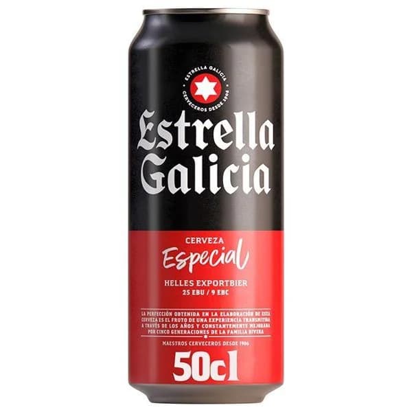 Cerveza ESTRELLA GALICIA, lata 50 cl - 1 ud - Imagen del producto en Findit