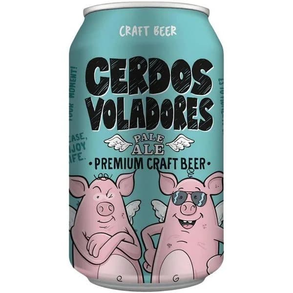Cerveza sin gluten CERDOS VOLADORES, lata 33 cl - 1 ud - Imagen del producto en Findit