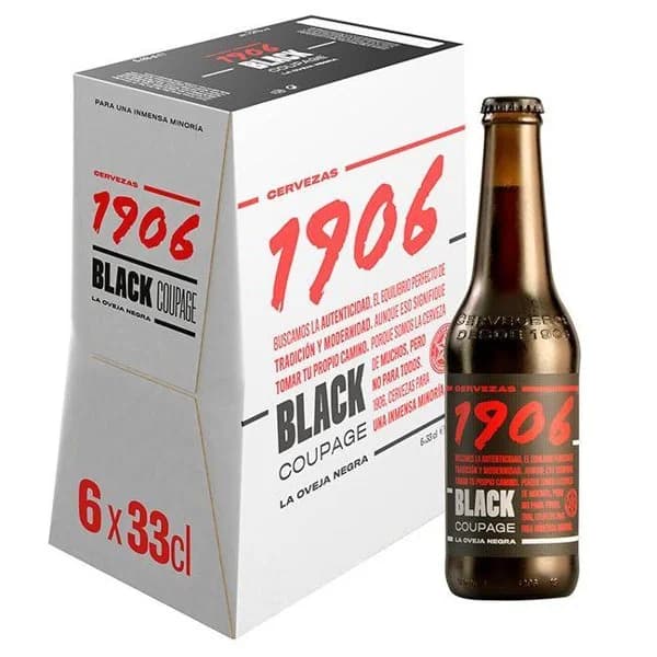 Cerveza Black Copupage 1906, pack botellín 6x33 cl - 1 ud - Imagen del producto en Findit