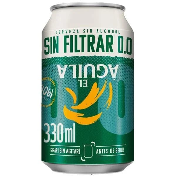 Cerveza 0,0 sin filtrar EL AGUILA, lata 33 cl - 1 ud - Imagen del producto en Findit