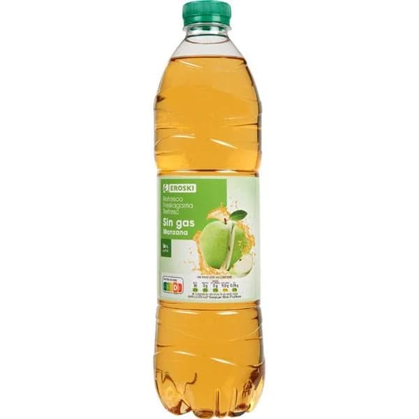 Refresco de manzana sin gas EROSKI, botella 1,5 litros - 1 ud - Imagen del producto en Findit