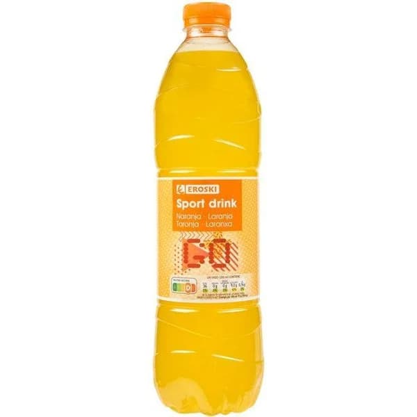 Bebida isotónica sabor naranja EROSKI, botella 1,5 litros - 1 ud - Imagen del producto en Findit
