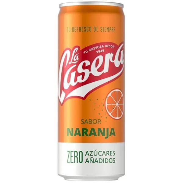 Refresco de naranja con gas LA CASERA, lata 33 cl - 1 ud - Imagen del producto en Findit