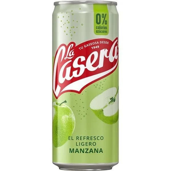 Gaseosa con toque de manzana LA CASERA, lata 33 cl - 1 ud - Imagen del producto en Findit