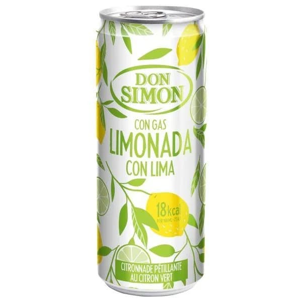Limonada con gas sabor lima DON SIMÓN, lata 33 cl - 1 ud - Imagen del producto en Findit
