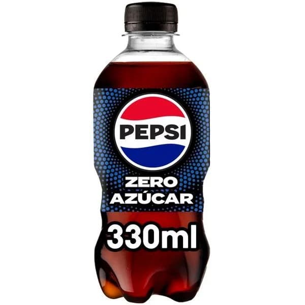 Refresco de cola sin azúcar PEPSI ZERO, botellín 33 cl - 1 ud - Imagen del producto en Findit