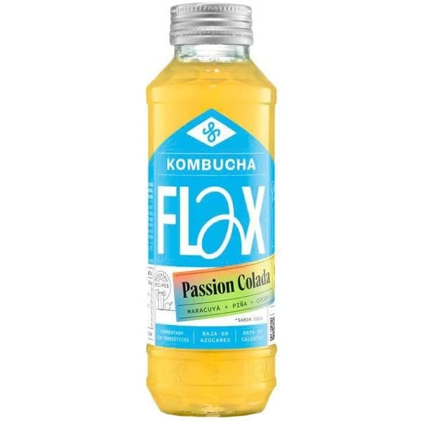 Kombucha passion colada FLAX&KALE, botella 330 ml - 1 ud - Imagen del producto en Findit