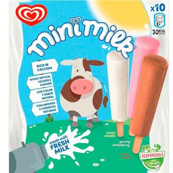 Helado FRIGO MINI MILK, pack 10x35 ml - 0.35 l - Imagen del producto en Findit