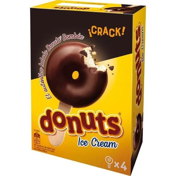 Helado Donuts Bombón DONUTS, 4 uds, caja 200 g - 1 ud - Imagen del producto en Findit