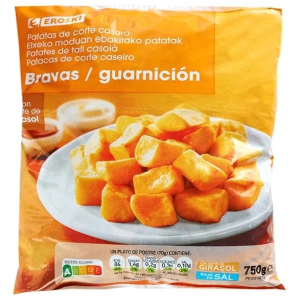 Patatas bravas EROSKI, bolsa 750 g - 1 ud - Imagen del producto en Findit