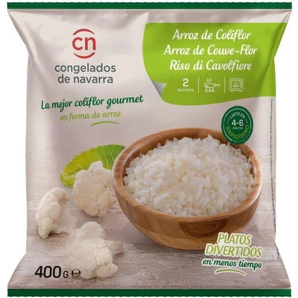Arroz de coliflor CONGELADOS DE NAVARRA, bolsa 400 g - 1 ud - Imagen del producto en Findit