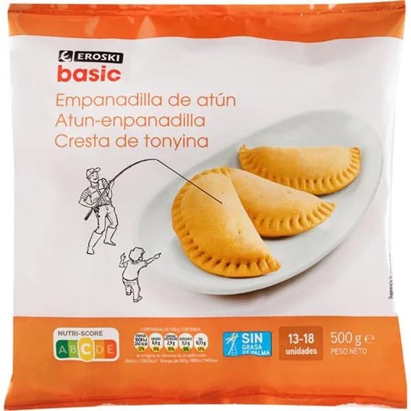 Empanadilla de atún EROSKI BASIC, bolsa 500 g - 1 ud - Imagen del producto en Findit