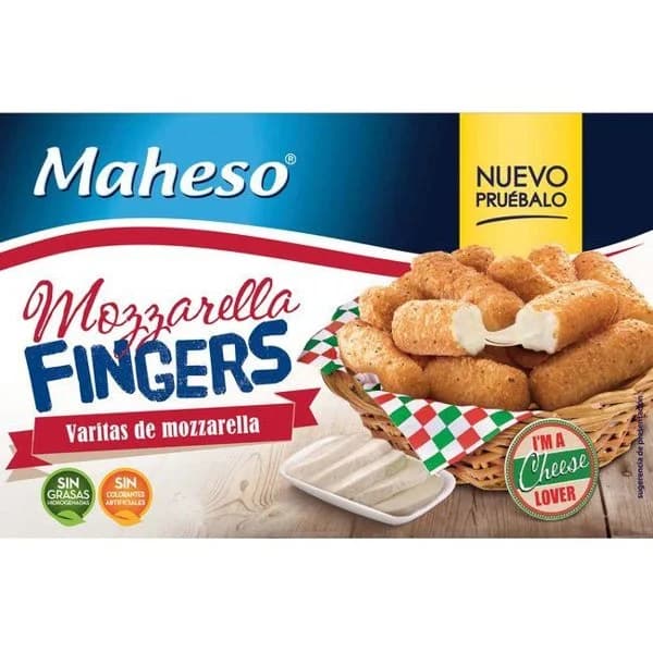 Fingers de mozarella MAHESO, caja 240 g - 1 ud - Imagen del producto en Findit