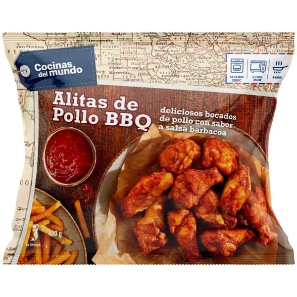 Alitas de pollo barbacoa LA SIRENA, bolsa 400 g - 1 ud - Imagen del producto en Findit