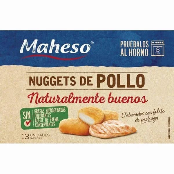 Nuggets de pollo MAHESO Receta Maestra, caja 300 g - 1 ud - Imagen del producto en Findit