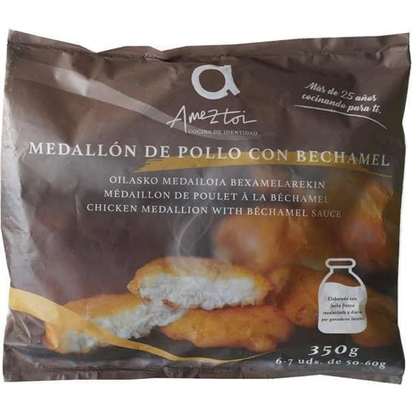 Medallón de pollo con bechamel AMEZTOI, bolsa 350 g - 1 ud - Imagen del producto en Findit