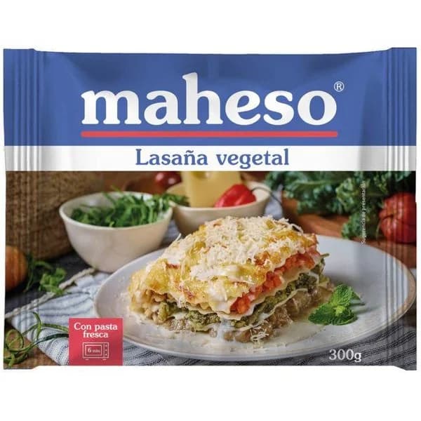 Lasaña vegetal MAHESO, caja 300 g - 1 ud - Imagen del producto en Findit