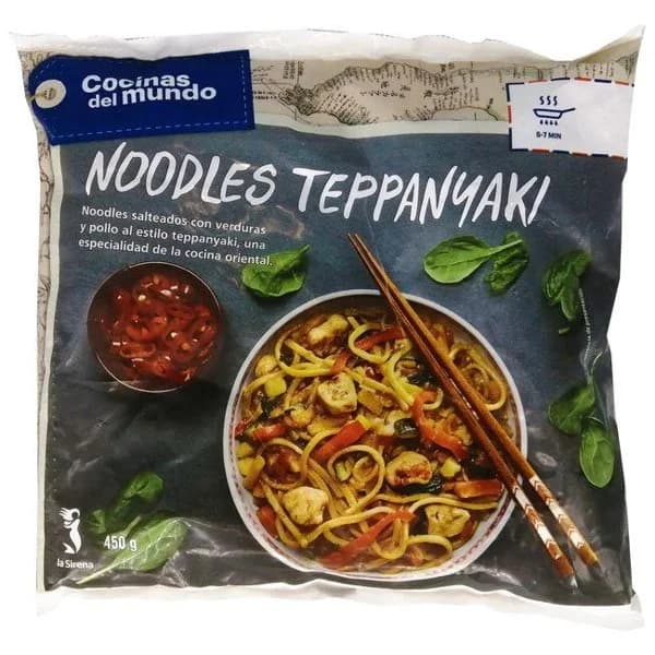 Noodles teppanyaki LA SIRENA, bolsa 450 g - 1 ud - Imagen del producto en Findit