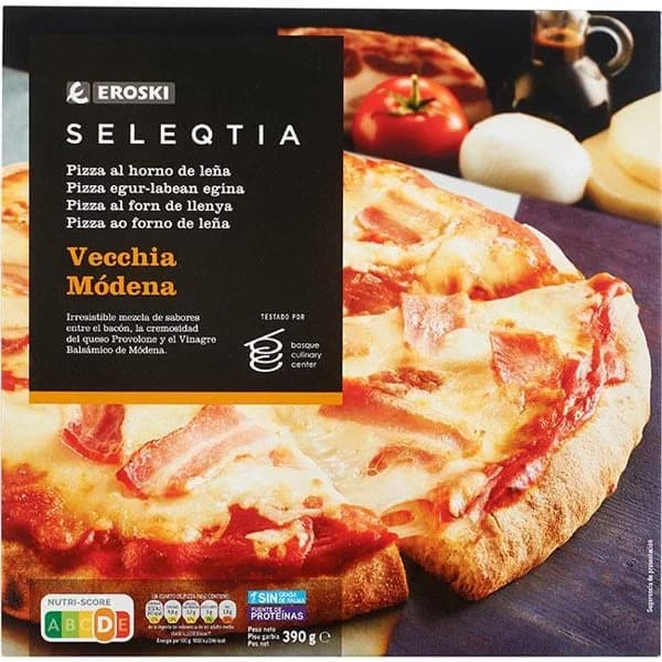 Pizza vecchia modena EROSKI SELEQTIA, caja 375 g - 1 ud - Imagen del producto en Findit