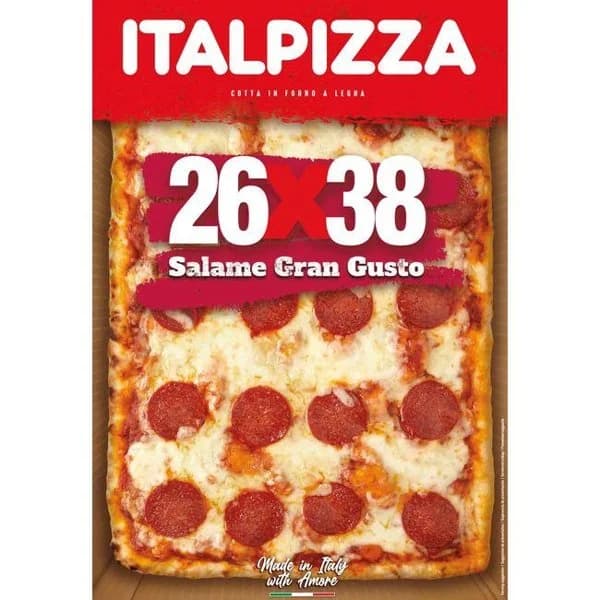 Pizza salame gran gusto 26x38 ITALPIZZA, caja 535 g - 1 ud - Imagen del producto en Findit