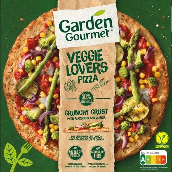 Pizza vegan lovers GARDEN GOURMET, caja 430 g - 1 ud - Imagen del producto en Findit