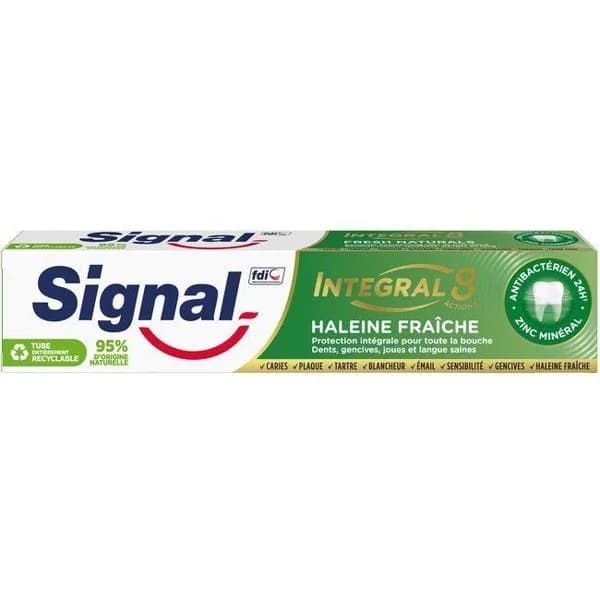 Dentífrico integral8 frescor intensa SIGNAL, tubo 75 ml - 1 ud - Imagen del producto en Findit