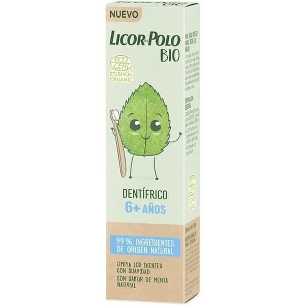 Dentífrico bio de menta +6 años LICOR DEL POLO, tubo 50 ml - 1 ud - Imagen del producto en Findit