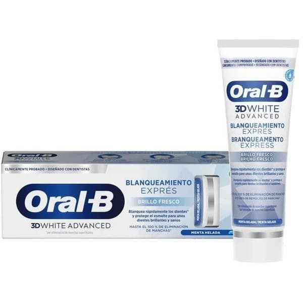 Dentífrico 3dw express brillo ORAL B, tubo 75 ml - 1 ud - Imagen del producto en Findit