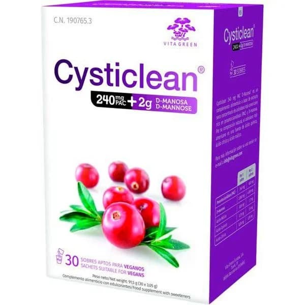 Arándano y D-Manosa CYSTICLEAN, caja 30 sobres - 1 ud - Imagen del producto en Findit