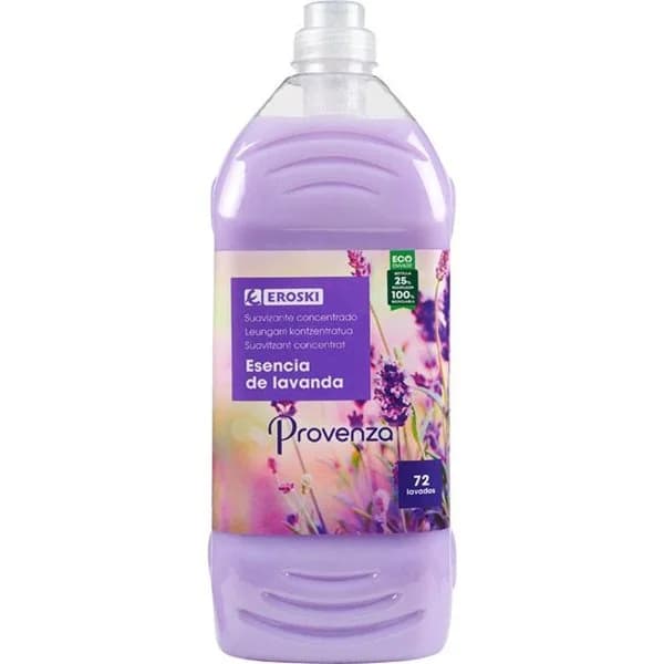 Suavizante lavanda EROSKI, botella 72 dosis - 1 ud - Imagen del producto en Findit