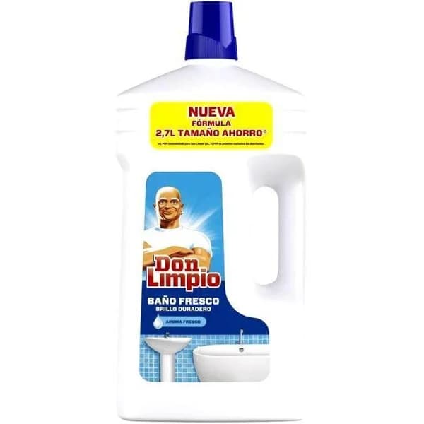 Limpiador para baño fresco DON LIMPIO, botella 2,7 litros - 1 ud - Imagen del producto en Findit