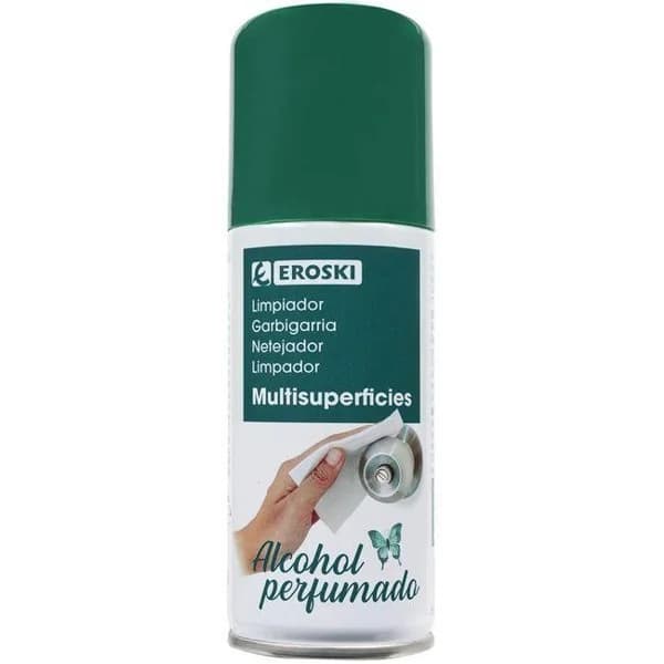 Limpiador multisuperficies con alcohol EROSKI, spray 100 ml - 1 ud - Imagen del producto en Findit