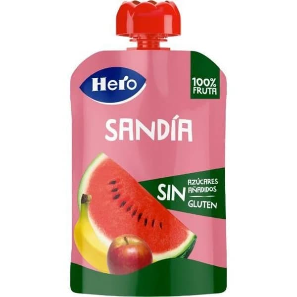 Manzana, plátano y sandía HERO, bolsita 100 g - 0.1 kg - Imagen del producto en Findit