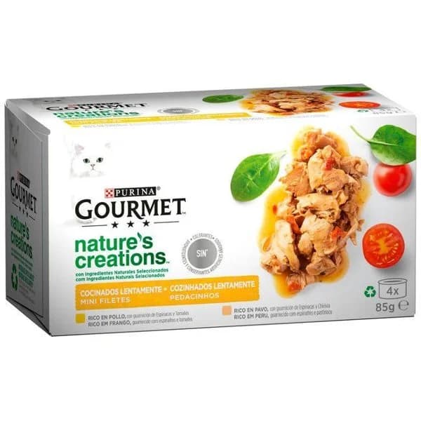 Mini filetes rico en pollo GOURMET Nature's , pack 4x85 g - 1 ud - Imagen del producto en Findit