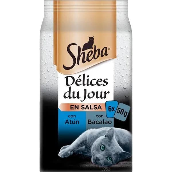 Delices de pescado para gato SHEBA, pack 6x50 g - 1 ud - Imagen del producto en Findit