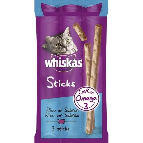 Snack de salmón para gato WHISKAS, paquete 18 g - 1 ud - Imagen del producto en Findit