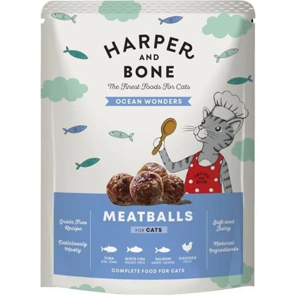 Albóndigas para gato maravillas del mar HARPER&BONE, bolsa 85 g - 1 ud - Imagen del producto en Findit